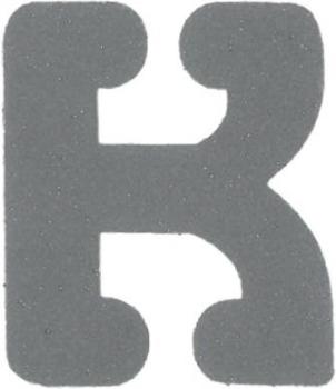 Bügelapplikation Reflex Buchstabe K  30x34mm